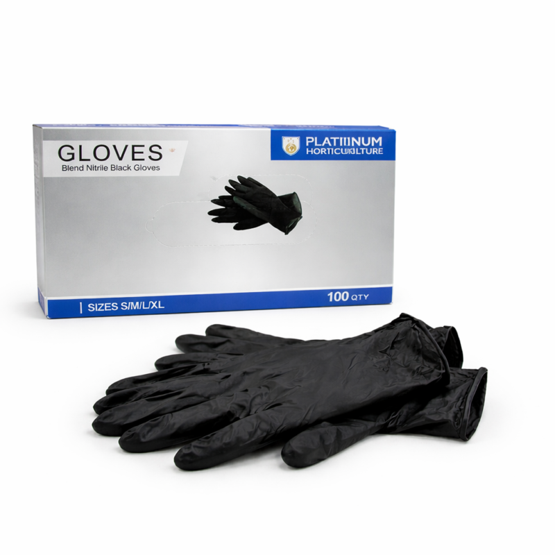 Schwarze Latexhandschuhe – Größe L