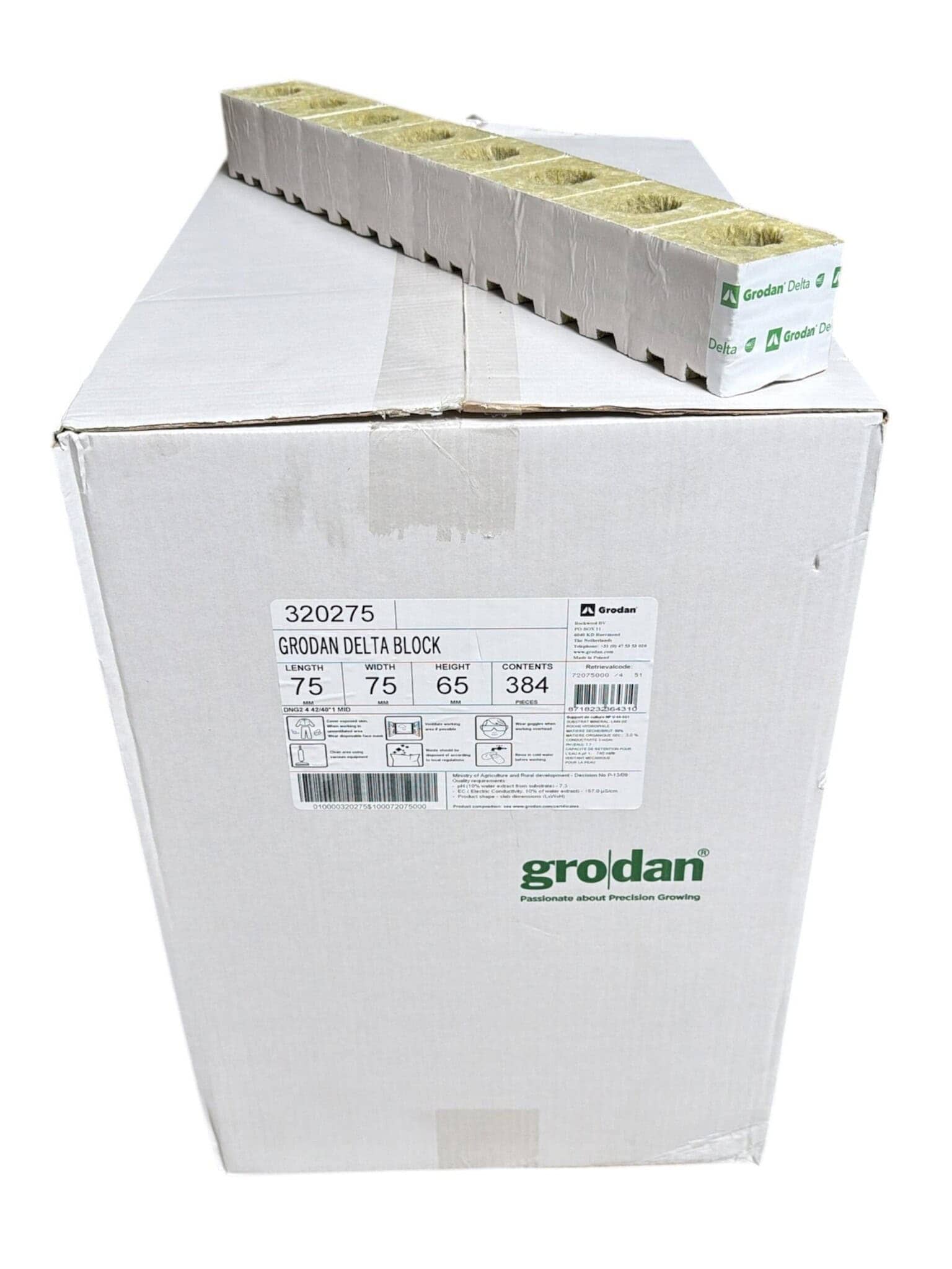 Grodan Delta NG2.0 Anzuchtblock | 7,5x 7,5x 6,5 cm | Loch 40/42 (384 Stück pro Karton) 3 Grodan Delta NG2.0 Anzuchtblock | 7,5x 7,5x 6,5 cm | Loch 40/42 (384 Stück pro Karton)
